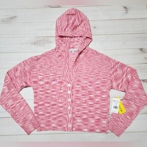 EleVen by Venus Williams Love Buzz Knit Hot Fuschia Cardigan Small New With Tags